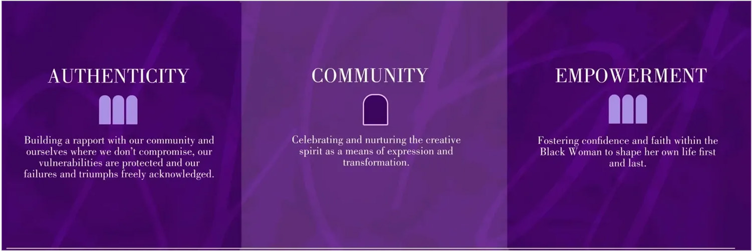 A purple background with the word community written in it.